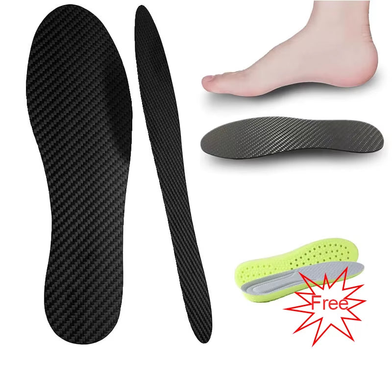 1 Pair 1.2Mm Carbon Fiber Insole and Shock-Absorbing Insole, Foot Fractures, Hallux Rigidus and Limitus, Rigid Shoe Insert